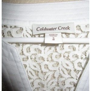 Cold Water Creek Lace V neck 3/4 sleeve top